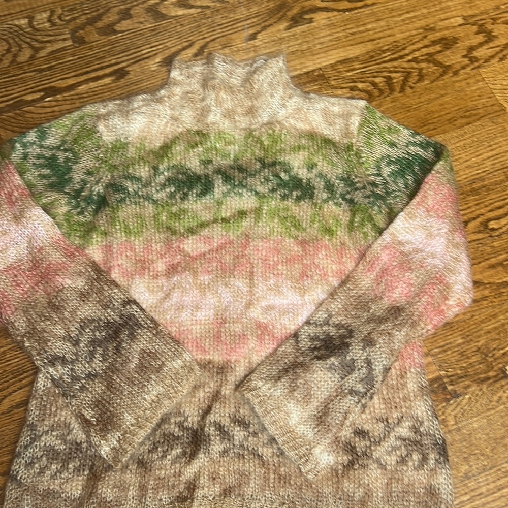 Talbots vintage mohair blend open knit sweater.
